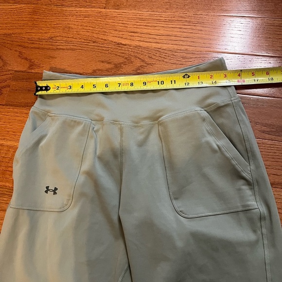 Under Armour Motion Gray/Green 4-Way Stretch Jogger Leggings Women’s L Joggers - Picture 7 of 11